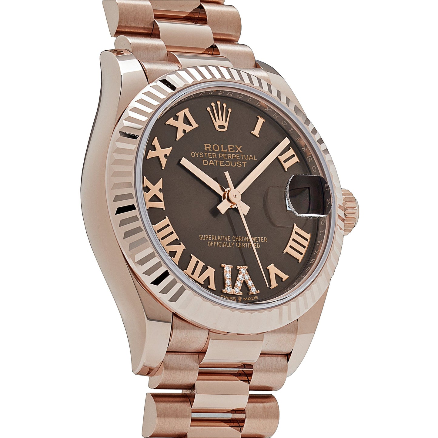 2025 Watch Datejust 278275 Rose Gold Diamond Chocolate Dial President (2022)