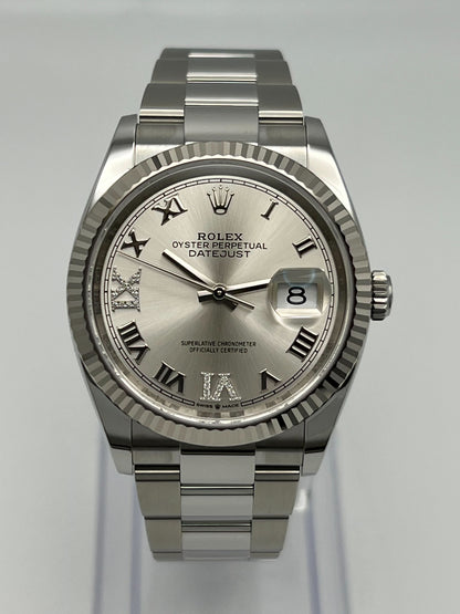2025 Watch Datejust 126234 White Gold Stainless Steel Silver Dial Oyster