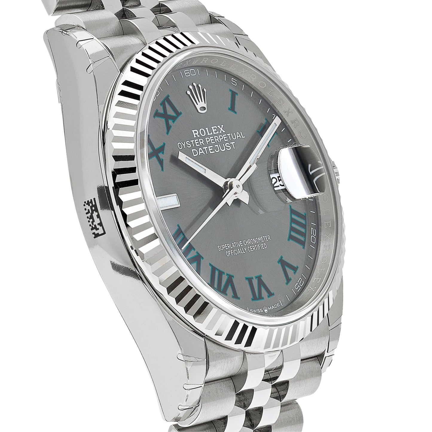 2025 Watch Datejust 126234 White Gold Stainless Steel Slate 'Wimbledon' Dial Jubilee