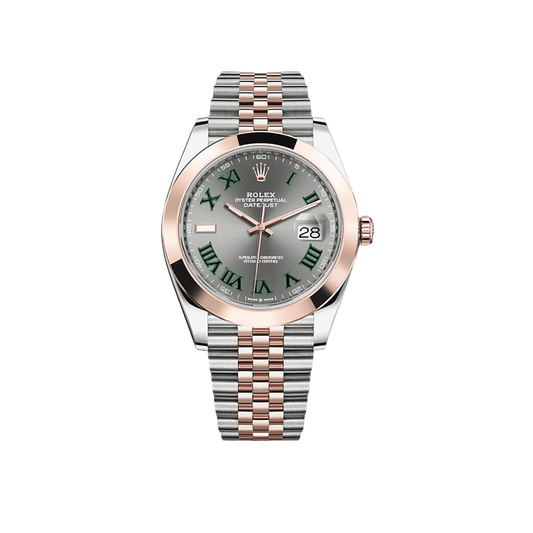 2025 Watch Datejust 126301 Stainless Steel Rose Gold Slate/Green Dial Jubilee