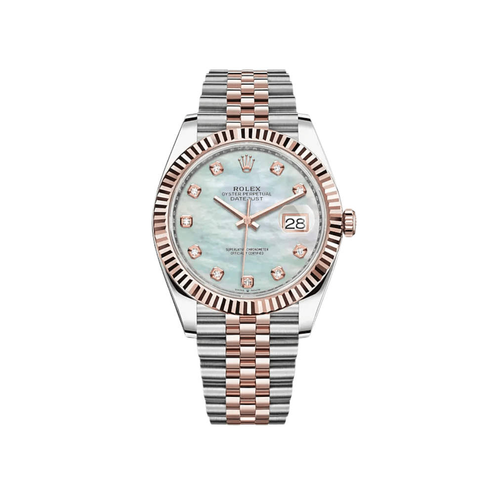 2025 Watch Datejust 126331 Rose Gold Stainless Steel MOP Diamond Dial Jubilee