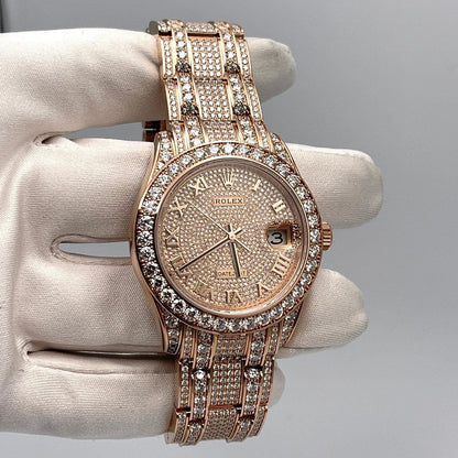 2025 Watch Datejust Pearlmaster 86405RBR Diamond Paved