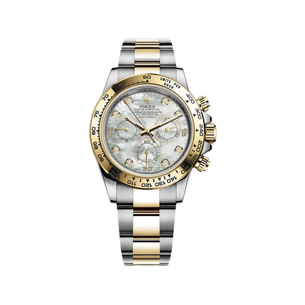 2025 Watch Daytona 116503 Yellow Gold Stainless Steel Mother of Pearl Diamond Dial