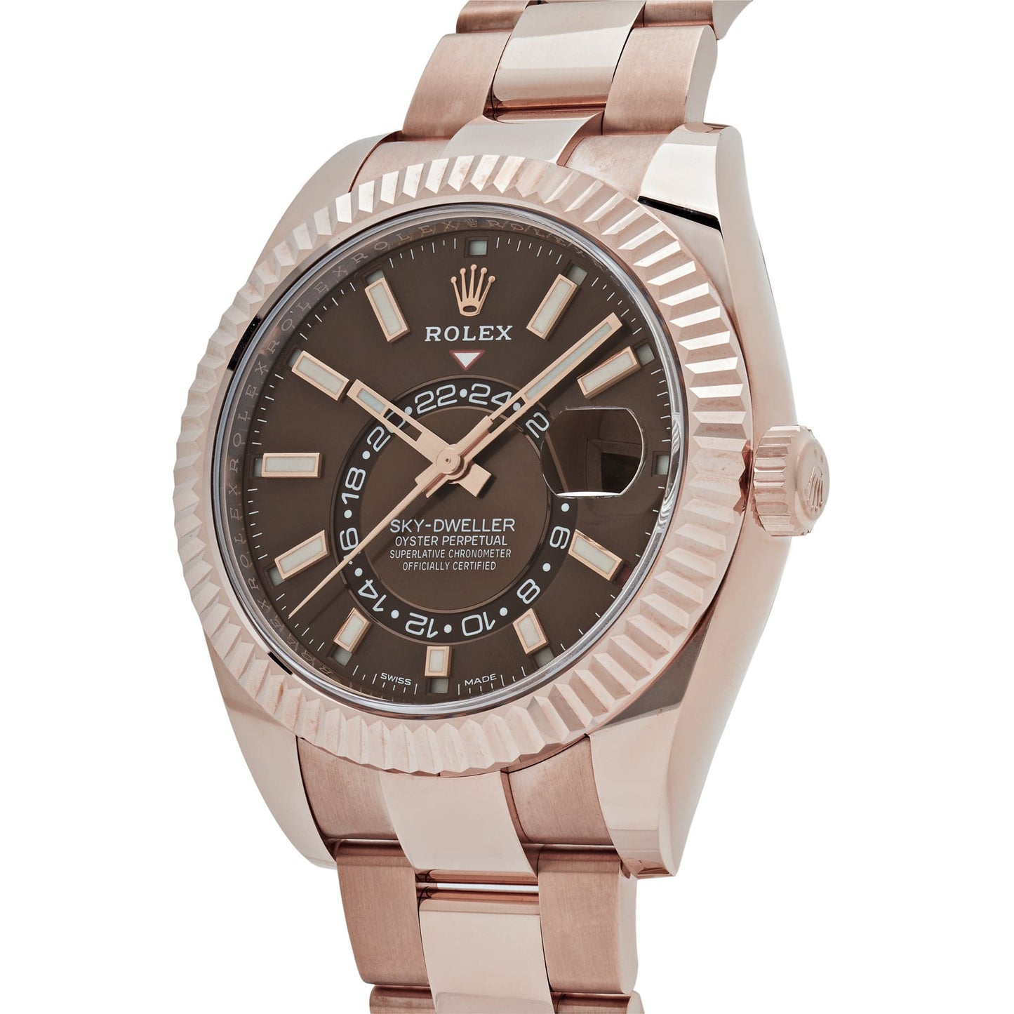 2025 Watch Sky-Dweller 326935 Rose Gold Chocolate Dial Oyster