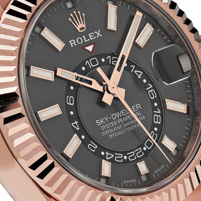 2025 Watch Sky-Dweller 326235 Rose Gold Rhodium Dial