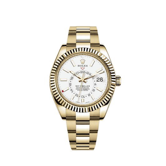 2025 Watch Sky-Dweller 326938 Yellow Gold White Dial