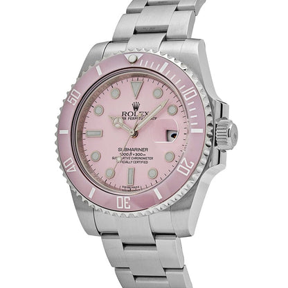 2025 Watch Submariner Date 116610LN Stainless Steel With Aftermarket Custom Made Pink Dial (2016)