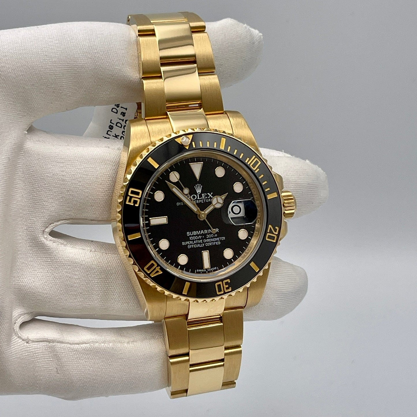 2025 Watch Submariner Date 116618LN Yellow Gold Black Dial (2020)