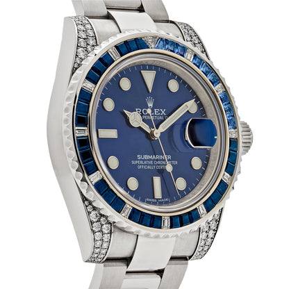 2025 Watch Submariner Date 116659SABR White Gold Blue Dial Sapphire Diamond Bezel (2019)