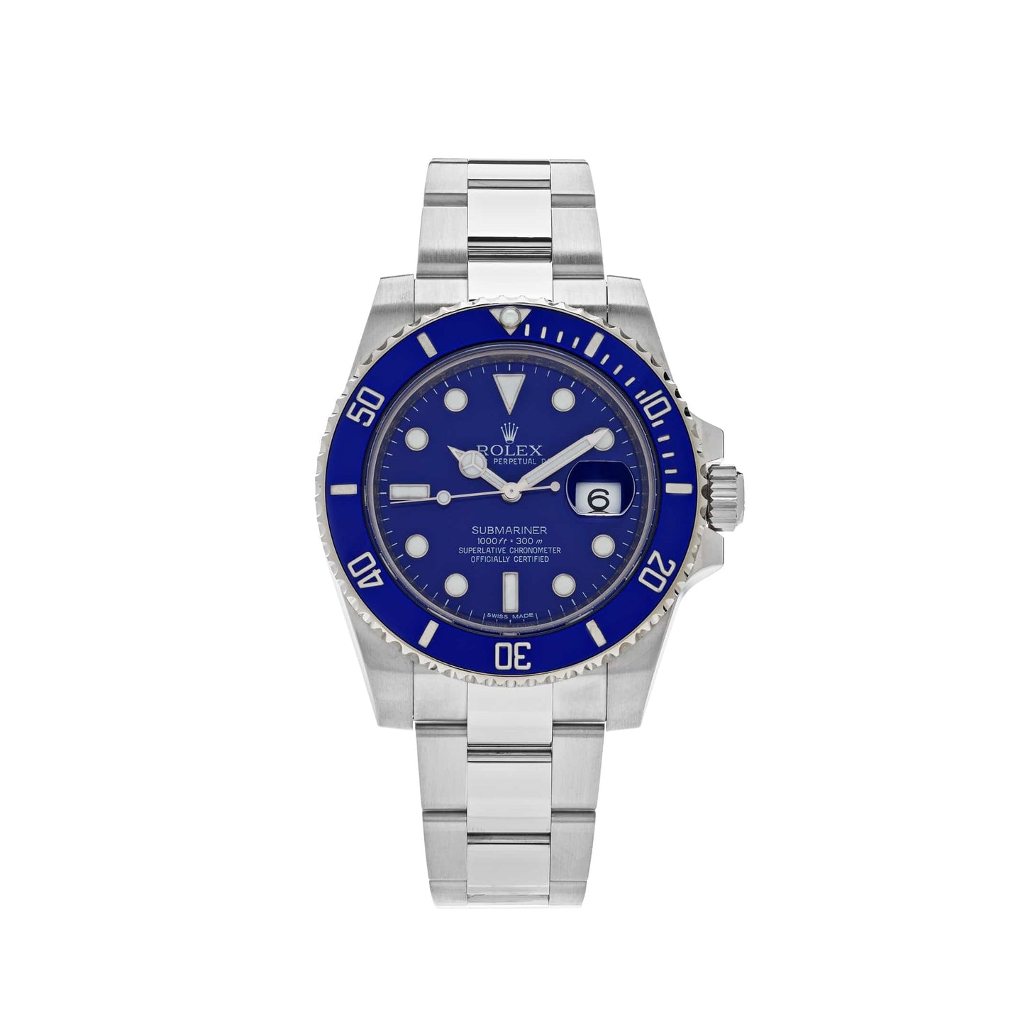 2025 Watch Submariner Date 116619LB White Gold Blue Dial Blue Bezel