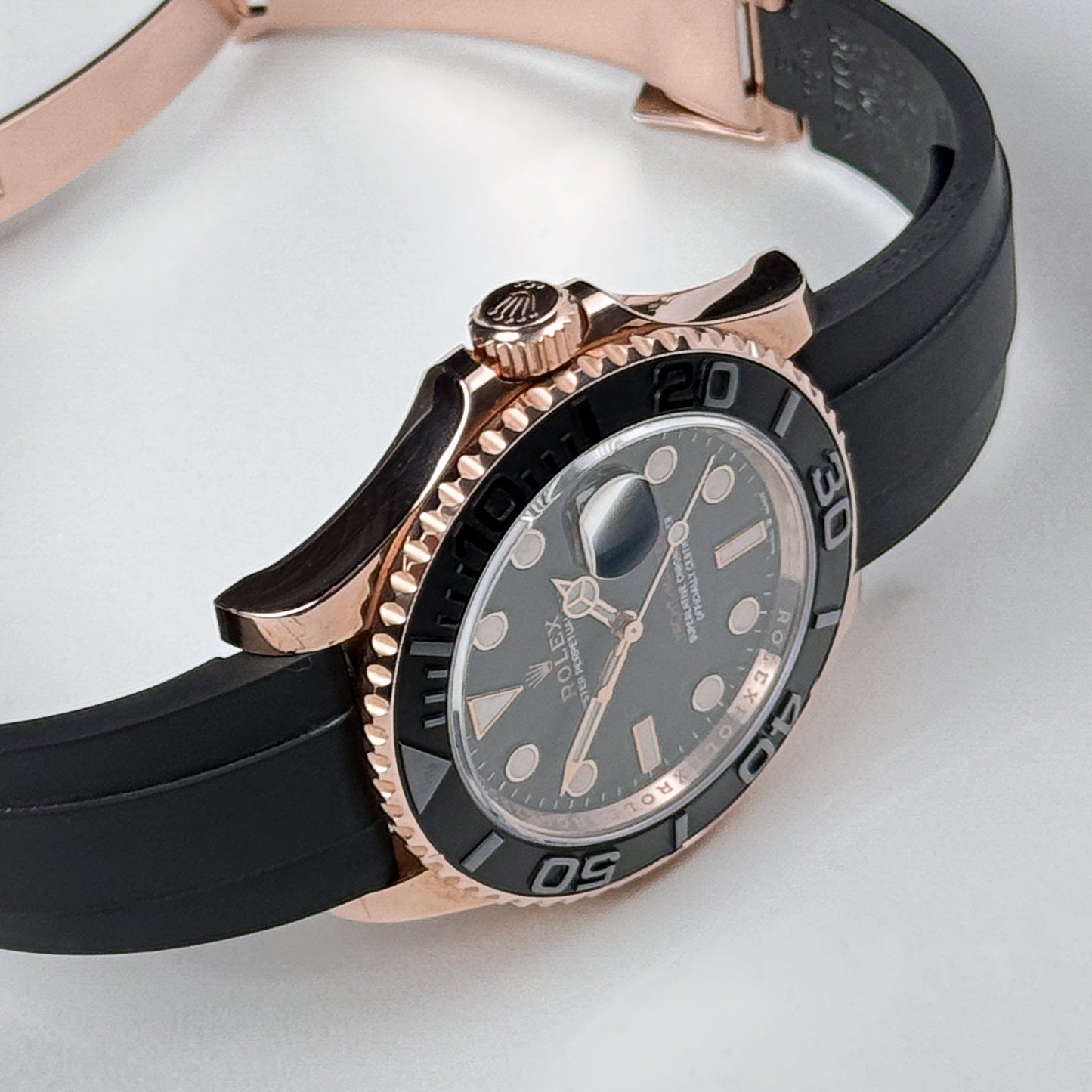 2025 Watch Yacht-Master 126655 Rose Gold Black Dial (2020)