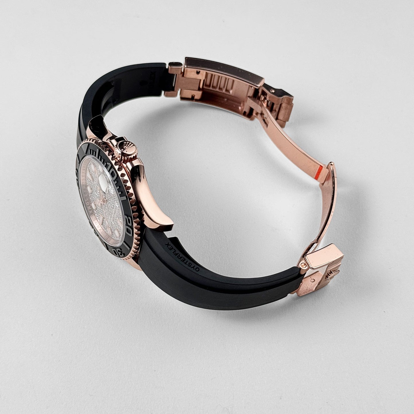 2025 Watch Yacht-Master 126655 Rose Gold Pave Diamond Dial (2023)