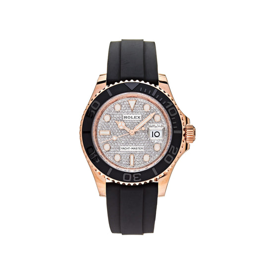 2025 Watch Yacht-Master 126655 Rose Gold Pave Diamond Dial (2023)
