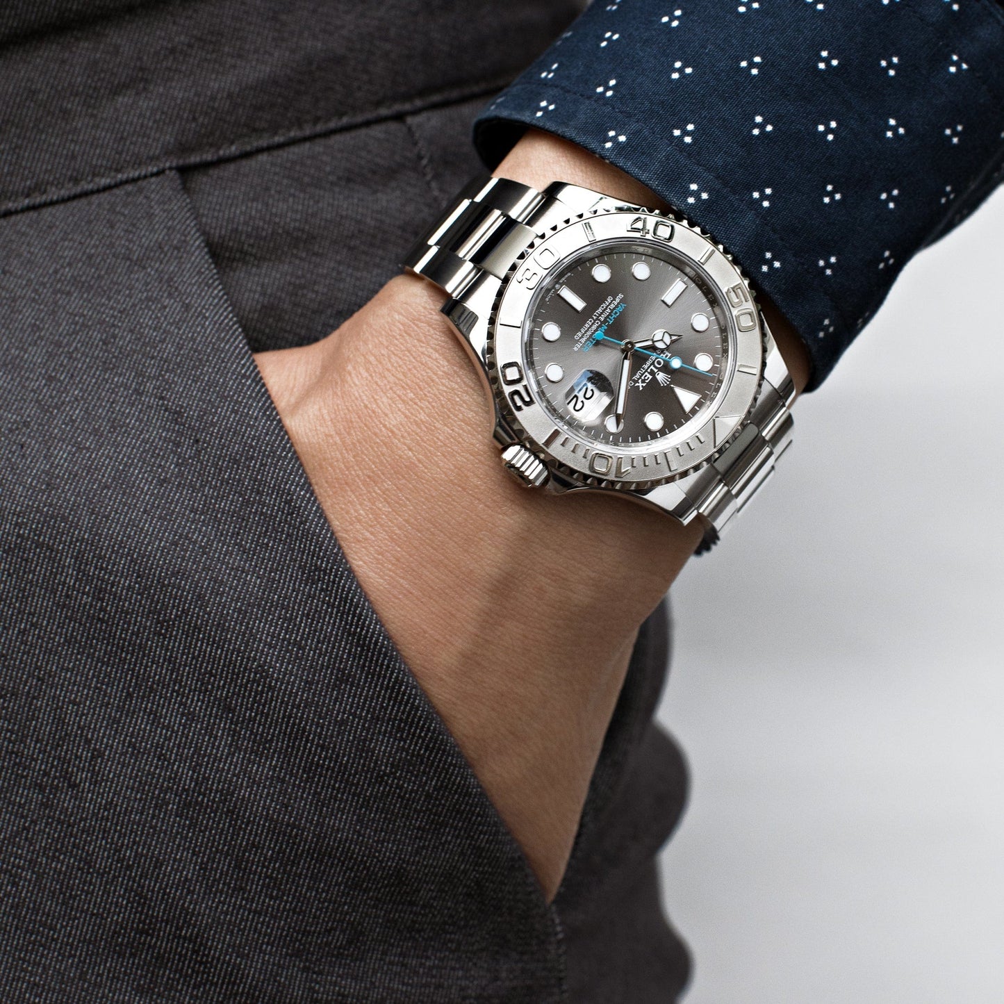 2025 Watch Yacht-Master 126622 Stainless Steel Rhodium Dial